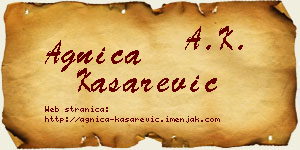 Agnica Kašarević vizit kartica